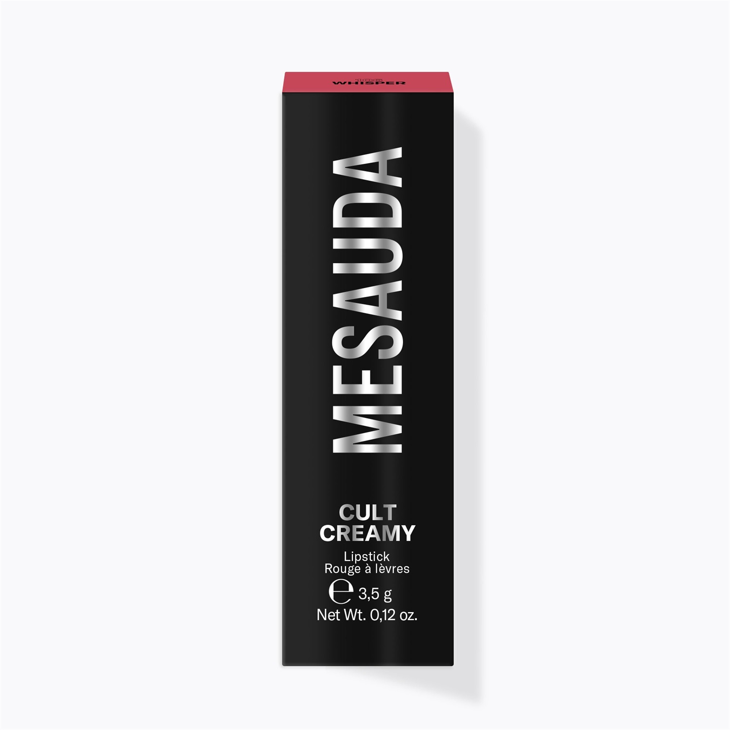 MESAUDA Cult Creamy Rossetto Cremoso 107 Whisper - 3,5 g, Brillantezza Intensa, Texture Fondente e Scorrevole