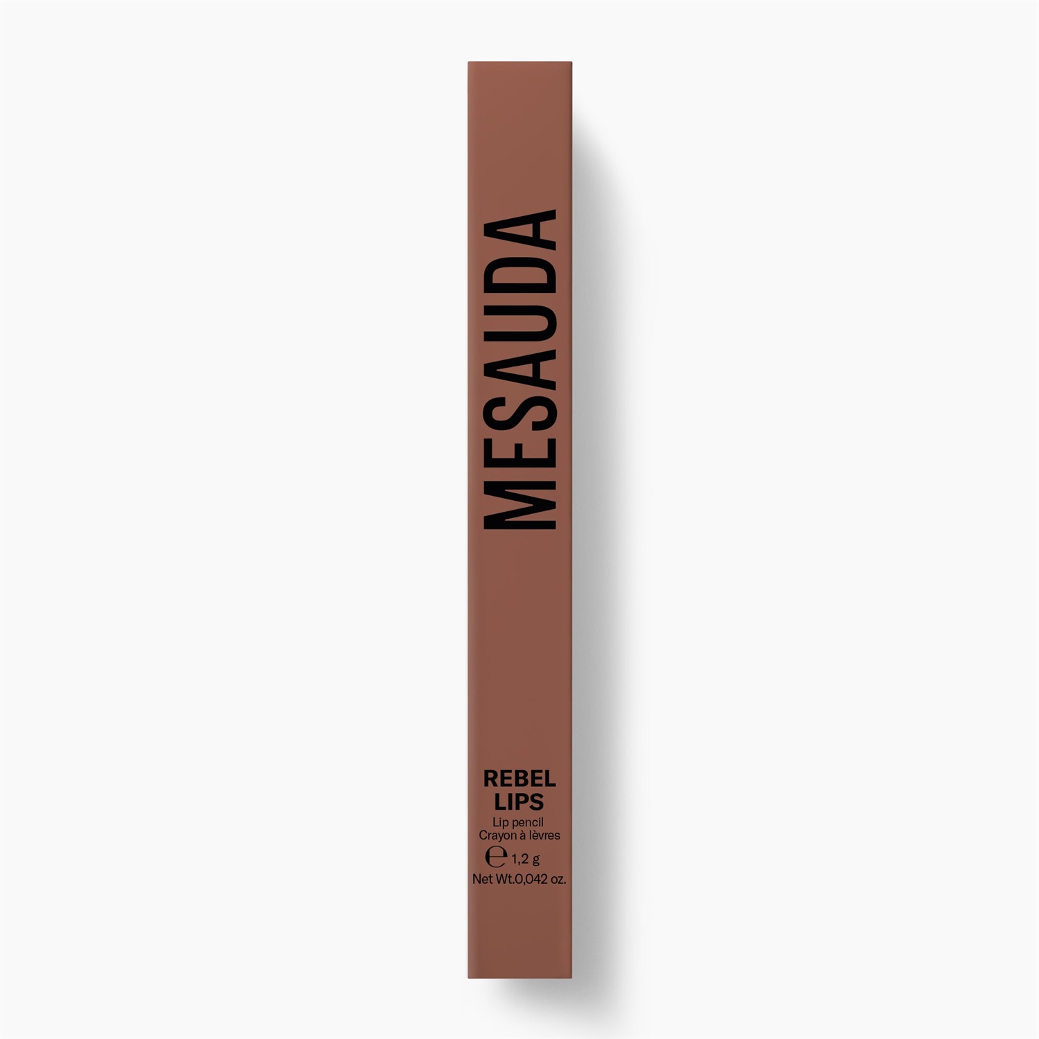 MESAUDA Rebelips Matita Labbra Waterproof 102 Hazelnut - 1,2 g, Texture Morbida e Scorrevole, Colore Intenso e No-Transfer