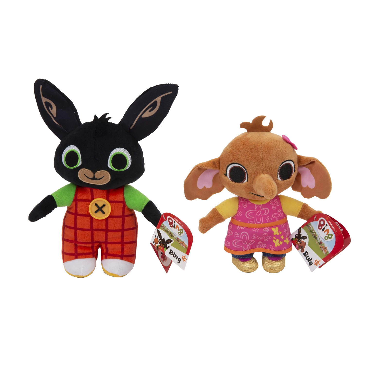 Giochi Preziosi Bing Peluche 25 cm - 2 Modelli Assortiti (Bing, Sula, Coco) - Morbido e Colorato