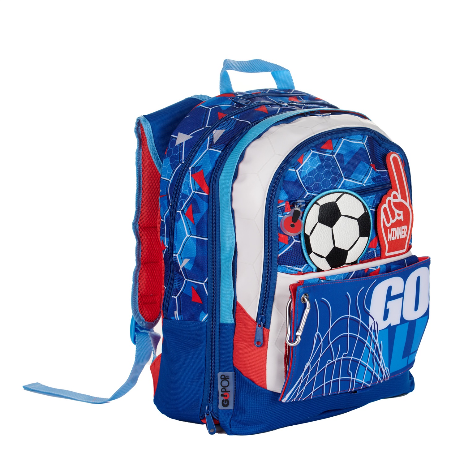 Giochi Preziosi Zaino Estensibile Champion Go Pop - Capacità Aumentabile, 3 Scomparti, Cappuccio Parapioggia, Schienale e Spallacci Imbottiti