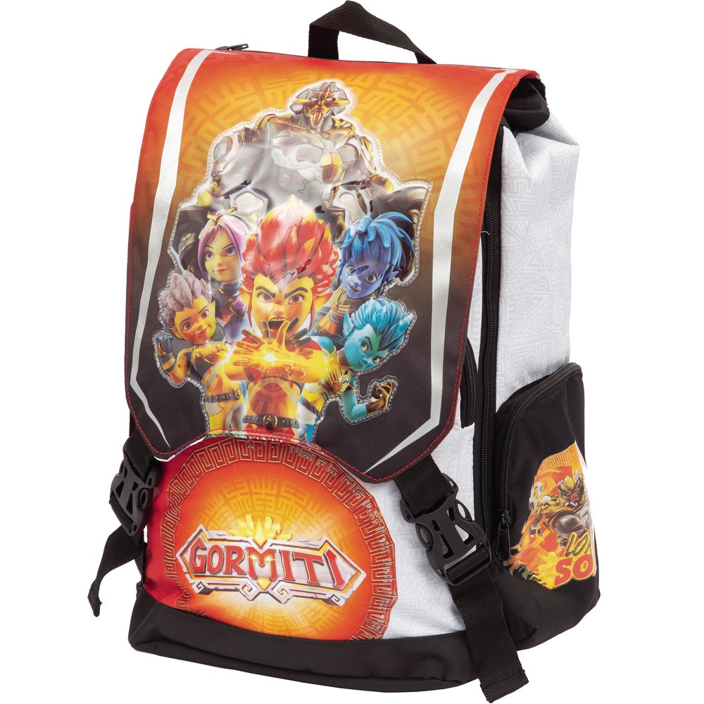 Gormiti Zaino Estensibile Multifunzionale per Scuola Elementare con Schienale Comfort e Spallacci Imbottiti