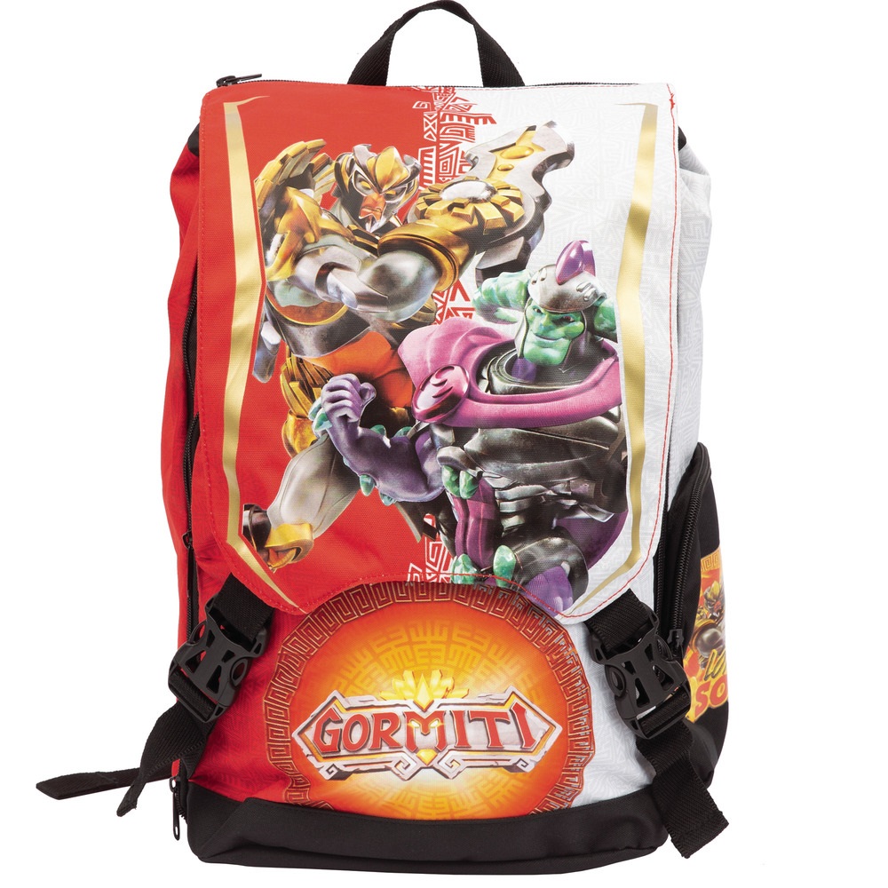 Gormiti Zaino Estensibile Multifunzionale per Scuola Elementare con Schienale Comfort e Spallacci Imbottiti