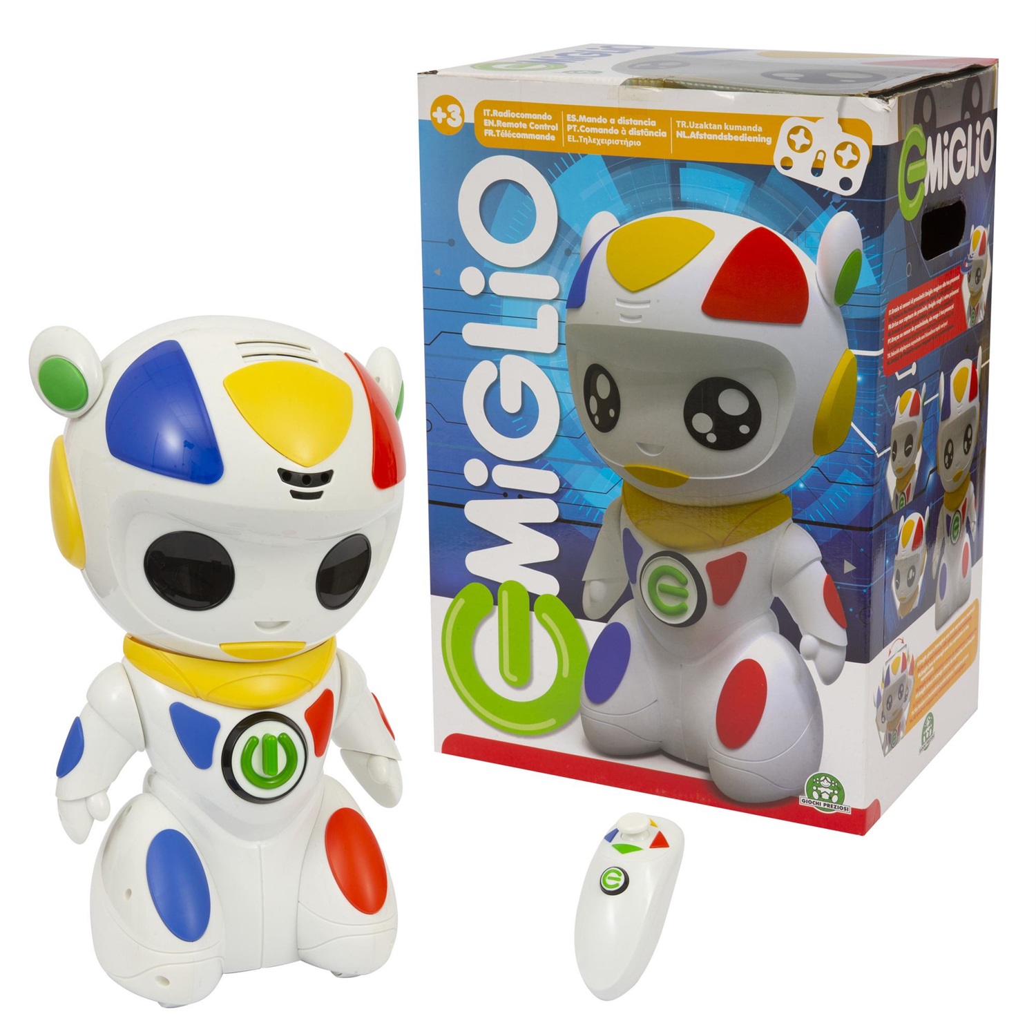 Giochi Preziosi Emiglio - Robot Compagno con Luci, Suoni, Voice Changer e Movimento in 8 Direzioni per Bambini a Partire dai 3 Anni