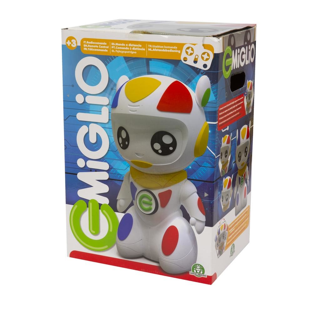 Giochi Preziosi Emiglio - Robot Compagno con Luci, Suoni, Voice Changer e Movimento in 8 Direzioni per Bambini a Partire dai 3 Anni