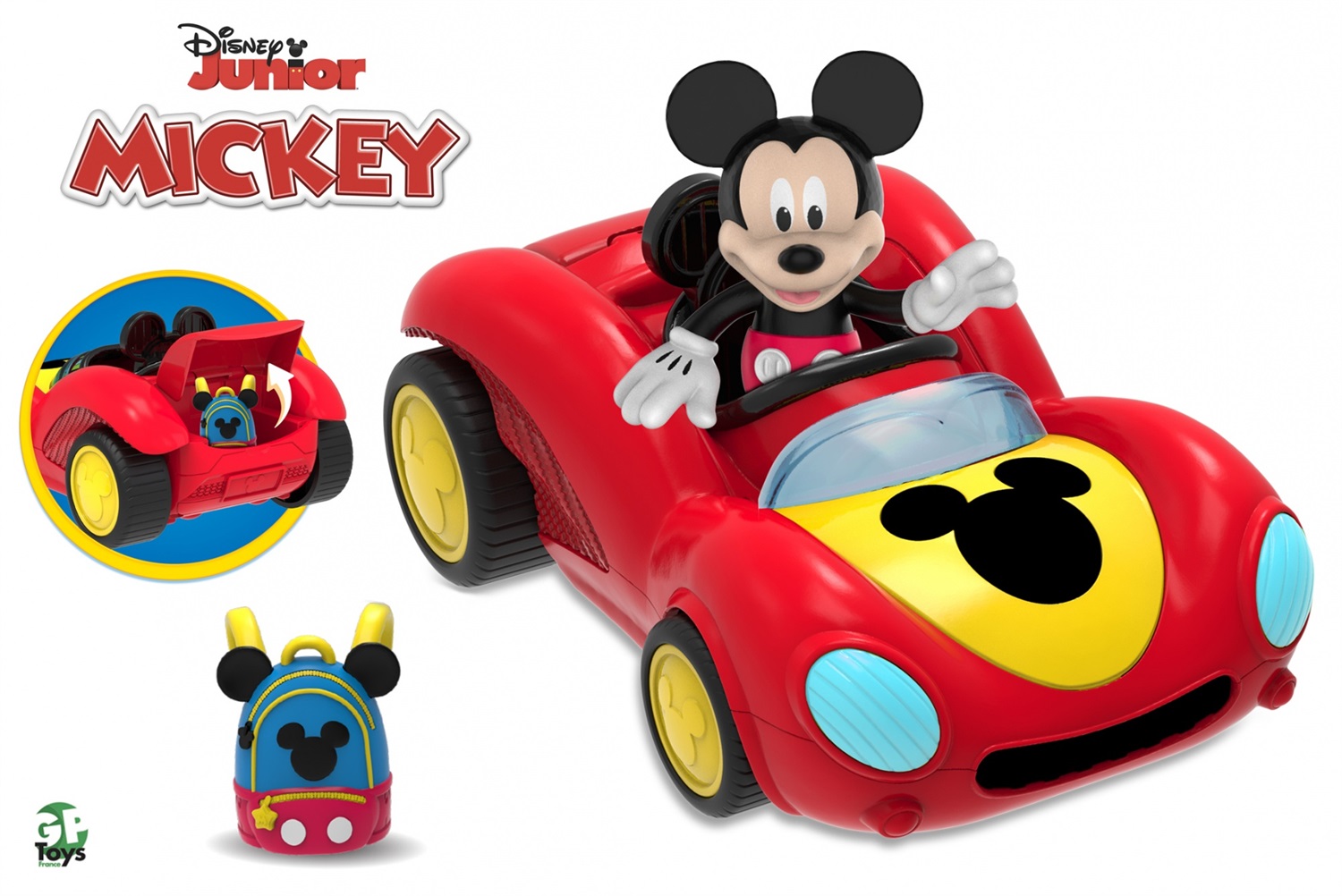 Disney MCC06 Veicolo Giocattolo Topolino con Statuetta da 7,5 cm e Accessorio - Giocattolo per Bambini dai 3 Anni