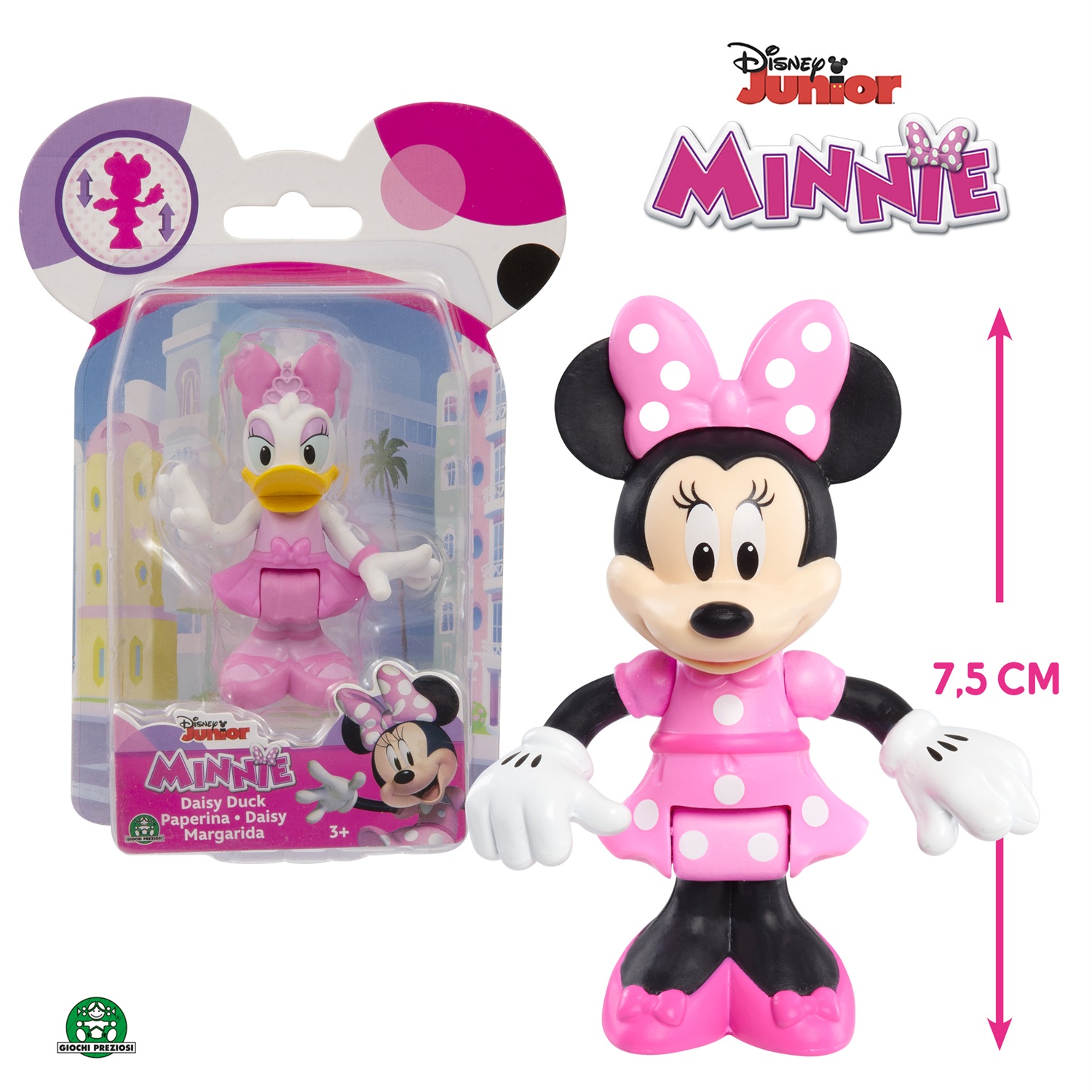 Minni - Minnie Mouse Personaggio Articolato 8cm in Diverse Versioni: Classica, Ballerina, Tennista e Party