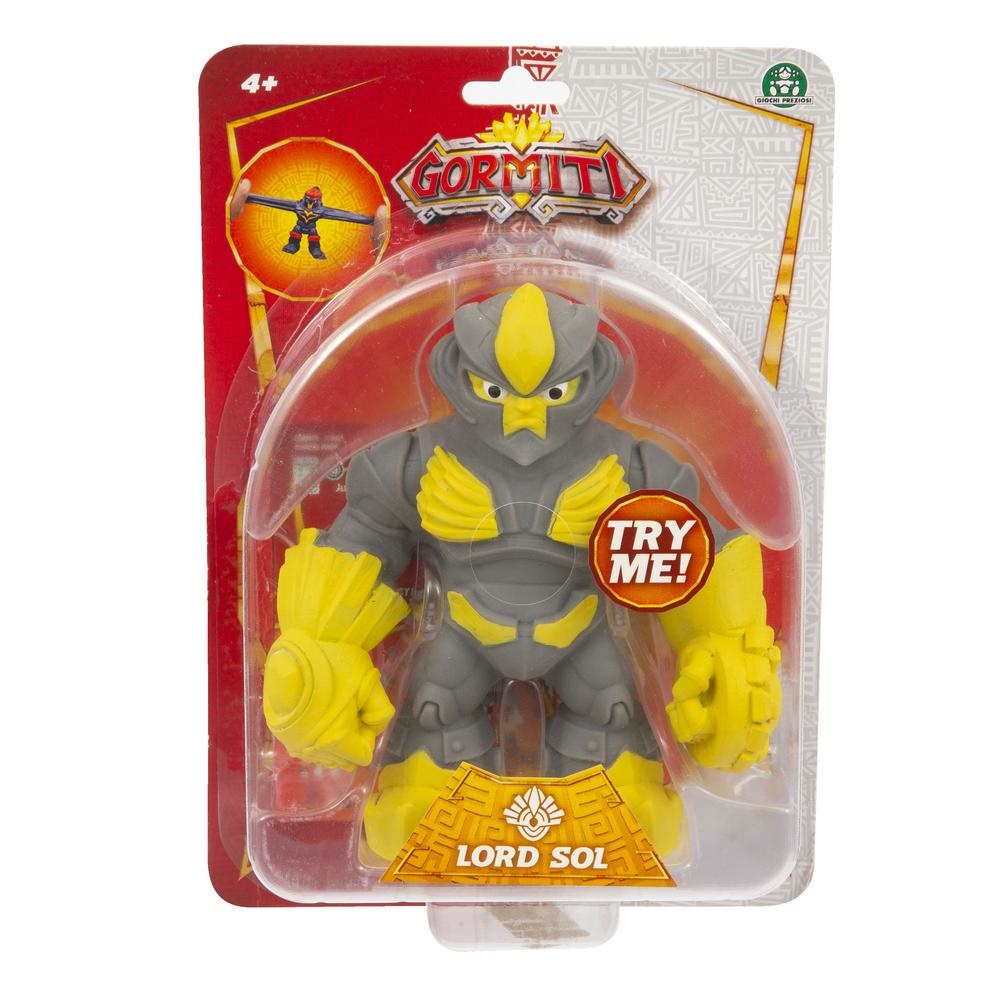 Giochi Preziosi Gormiti Personaggi Allungabili Serie 3 - Alfa Lord Titano, Lord Keyron, Lord Sol, Lord Eklos con funzione stretch, altezza circa 14 cm, colori assortiti