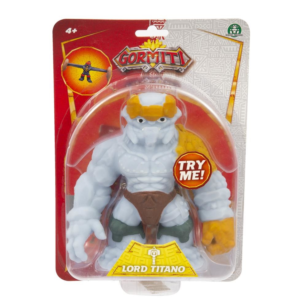Giochi Preziosi Gormiti Personaggi Allungabili Serie 3 - Alfa Lord Titano, Lord Keyron, Lord Sol, Lord Eklos con funzione stretch, altezza circa 14 cm, colori assortiti