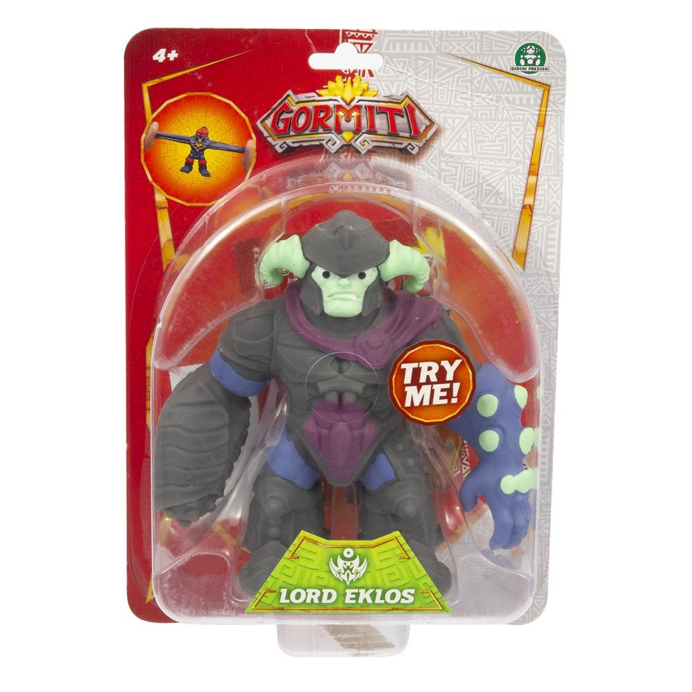 Giochi Preziosi Gormiti Personaggi Allungabili Serie 3 - Alfa Lord Titano, Lord Keyron, Lord Sol, Lord Eklos con funzione stretch, altezza circa 14 cm, colori assortiti