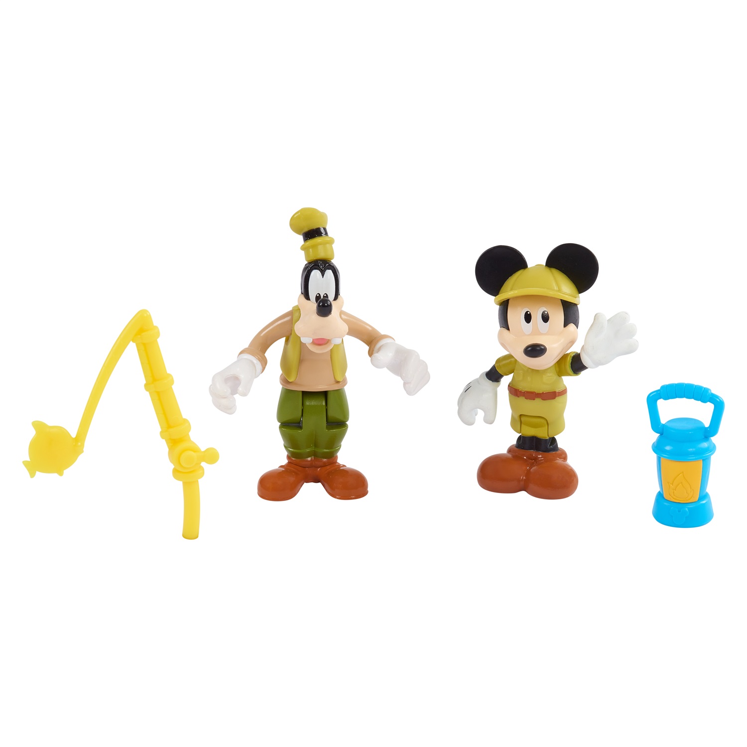 Giochi Preziosi - Topolino e Pippo Campeggiatori, Mini Personaggi Articolati da 8 cm con 4 Punti di Articolazione, per Bambini a Partire dai 3 Anni