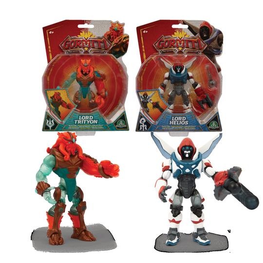 Giochi Preziosi Gormiti Action Figure 12cm - Lord Trityon e Lord Helios con Funzioni d'Attacco