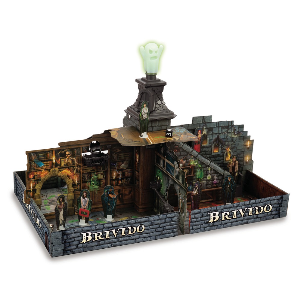 Grandi Giochi Brivido - Gioco da Tavolo per 2-6 Giocatori con Castello Tridimensionale, Fantasma Luminescente e 8 Personaggi Unici