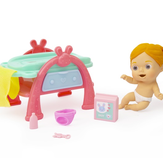 Giochi Preziosi Cicciobello Amicicci Nursery Time - Gioco per Bambini con Accessori per il Cambio del Bebè e Pannolino a Sorpresa