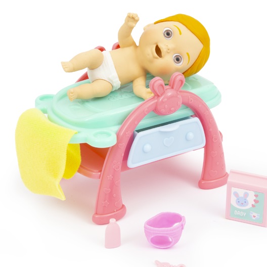 Giochi Preziosi Cicciobello Amicicci Nursery Time - Gioco per Bambini con Accessori per il Cambio del Bebè e Pannolino a Sorpresa