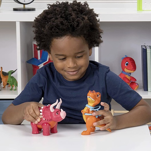 Giochi Preziosi Dino Ranch Set Dinosauri Deluxe - Inclusi Biscuit e Angus, Dinosauri Articolati, Altezza 13 cm e 10 cm, per Bambini a Partire dai 3 Anni