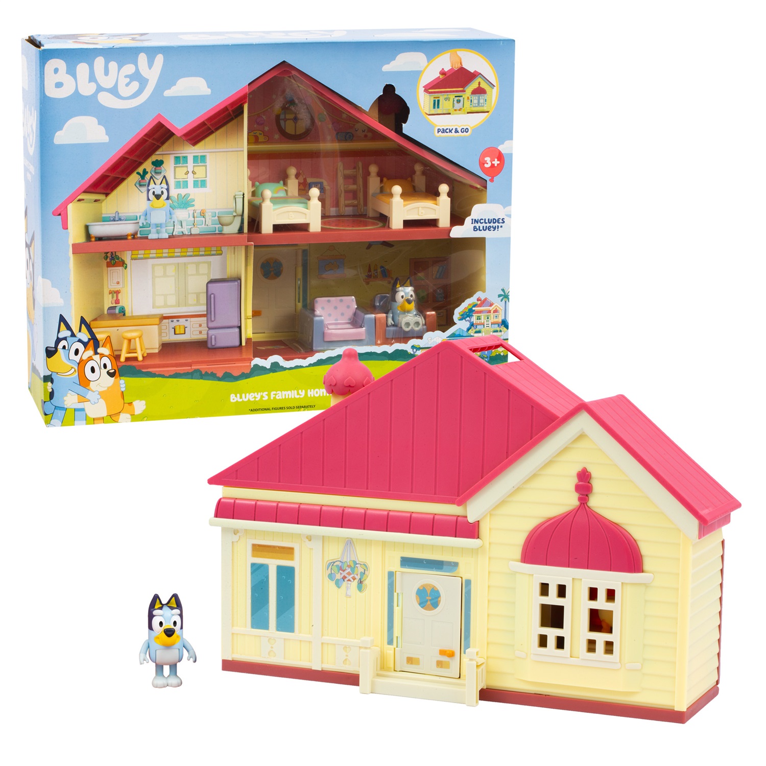 Giochi Preziosi Playset Bluey Casa Su Due Piani - Completamente Arredata con Cucina, Soggiorno, Camera e Bagno - Per Bambini A Partire Da 3 Anni