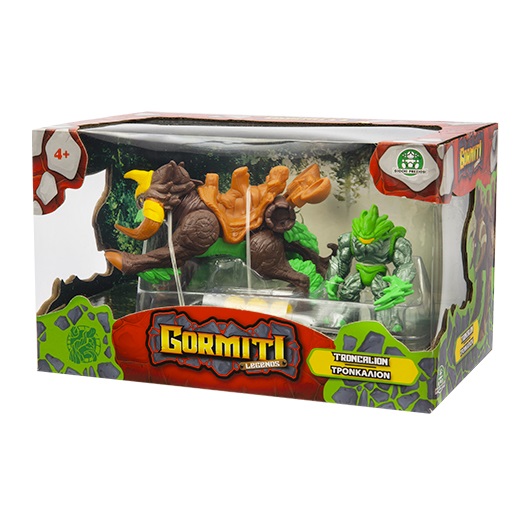 Giochi Preziosi Gormiti Legends Elemental Beast Action Figure - Multicolore, Plastica, Include 1 Beast e 1 Personaggio 7 cm, Modelli: Megalodox e Poivrons, Troncalion e Tasarau, Età 4