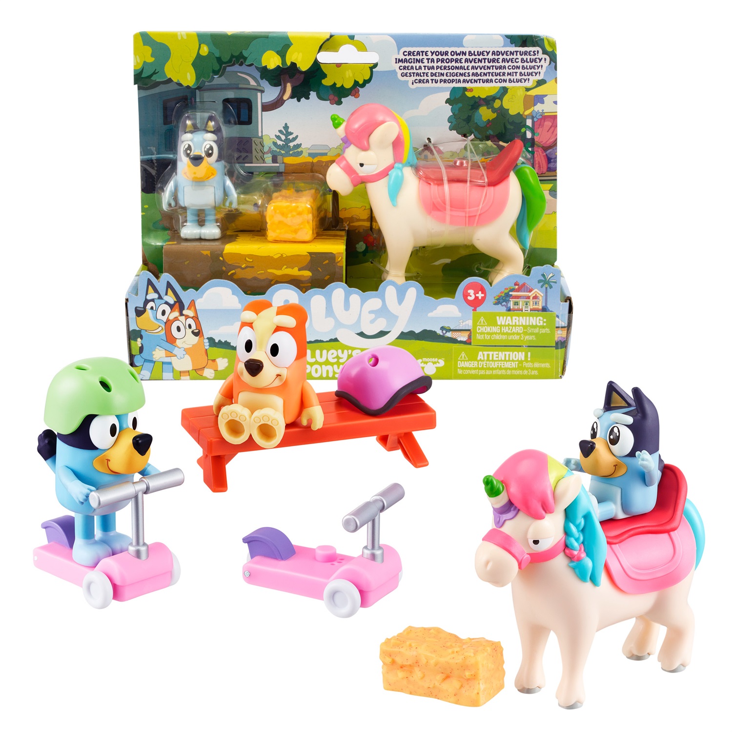 Giochi Preziosi Bluey Mini Veicoli Assortiti con Personaggio - Scooter e Unipony