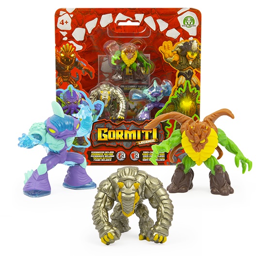 Giochi Preziosi Gormiti Legends Set 3 Mini Personaggi Assortiti con Card Metal
