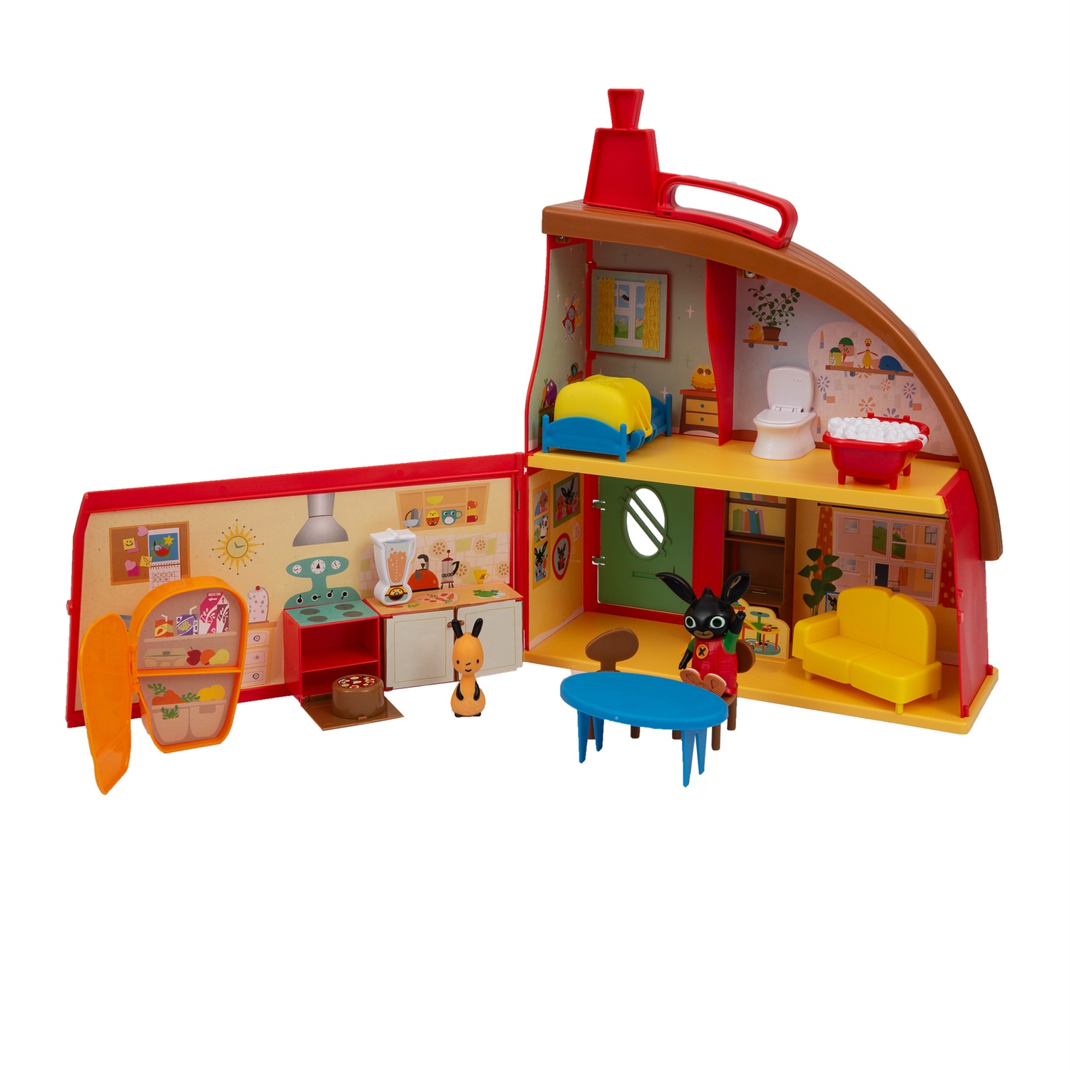 Giochi Preziosi Playset Casa di Bing con 2 Personaggi - Bing e Flop, 3 Stanze su 2 Piani, Accessori Interattivi per Bambini 1 Anno e Mezzo
