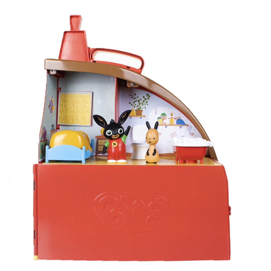 Giochi Preziosi Playset Casa di Bing con 2 Personaggi - Bing e Flop, 3 Stanze su 2 Piani, Accessori Interattivi per Bambini 1 Anno e Mezzo