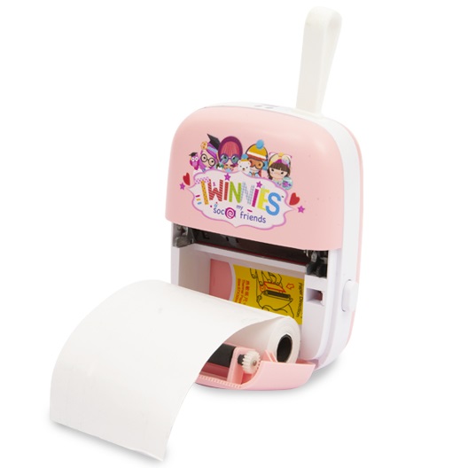 Giochi Preziosi Twinnies Mini Stampante Termica Portatile Wireless Bluetooth - Stampa Bianco e Nero, 200 DPI, 1000 mAh, Compatibile con Android e iOS