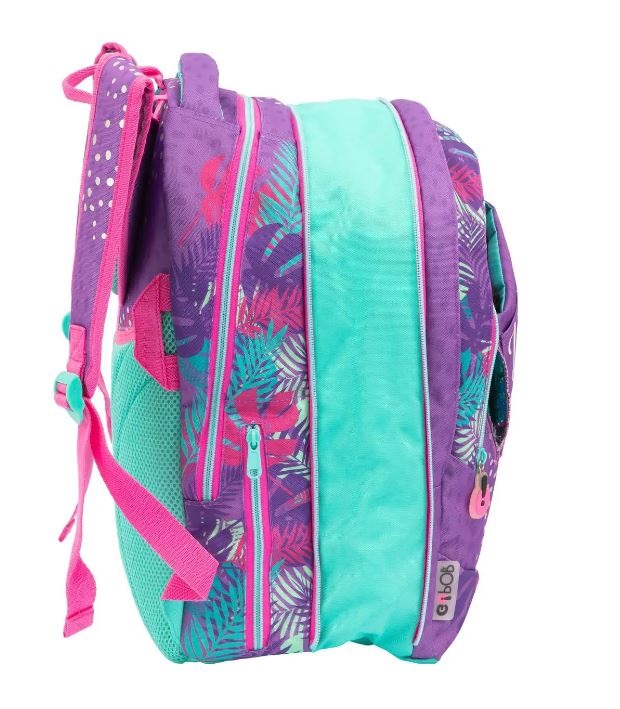 GO POP Zaino Estensibile Pandastic - 3 Grafiche Intercambiabili, 3 Scomparti, Schienale e Spallacci Imbottiti, Adatto per Scuola Primaria