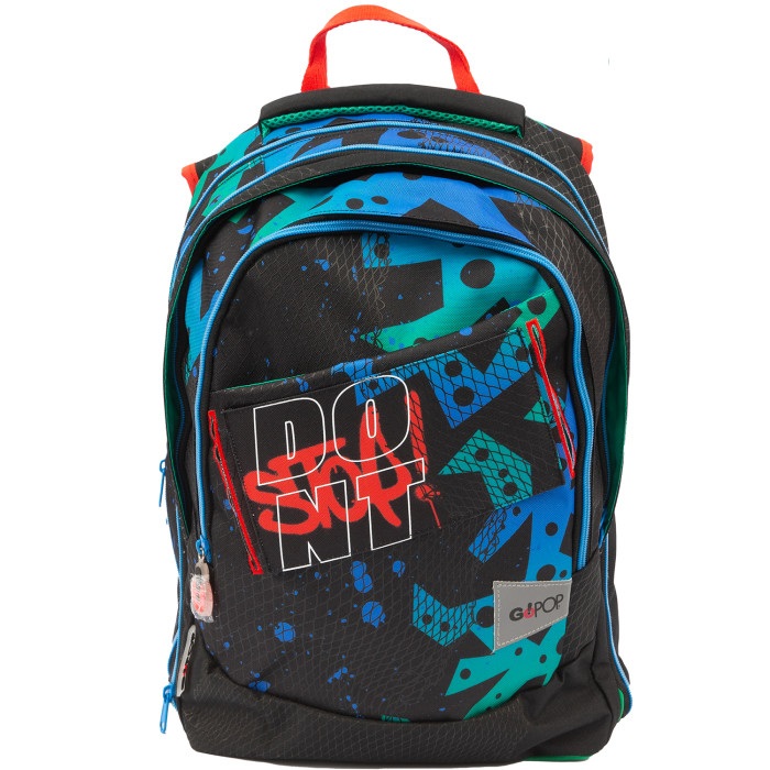 Giochi Preziosi Gopop Zaino Estensibile Skater con 3 Scomparti, Grafica Intercambiabile e Spallacci Imbottiti