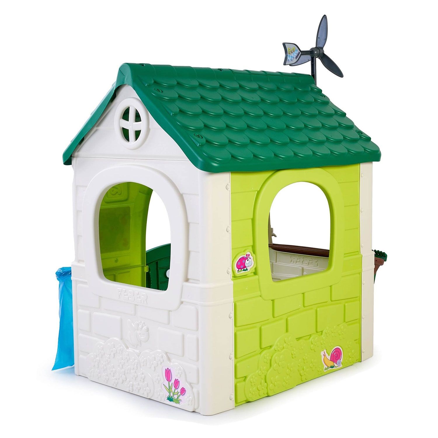 FEBER Eco House FEH16000 - Casa Giocattolo Ecologica e Educativa per Bambini da 2 Anni con Orto Urbano e Giochi Ecologici