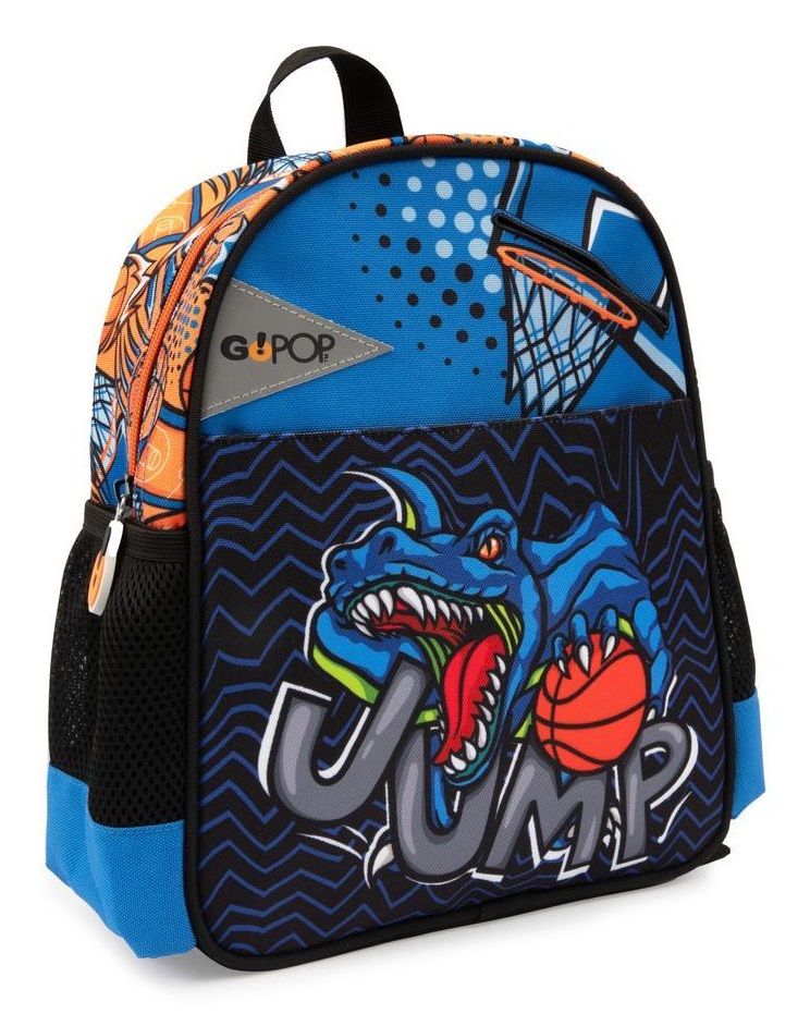 Giochi Preziosi Go Pop Zainetto Asilo Slam Dunk con Grafica Raptor, Tasche Laterali, Spallacci Imbottiti e Schienale in Rete