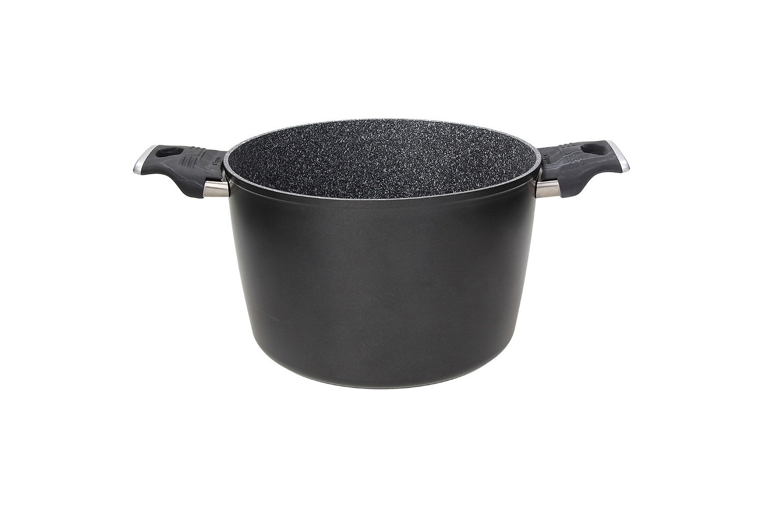 Tognana Pentola Sphera 24 cm con 2 Manici in Alluminio Forgiato Nero - Capacità 1,27 L