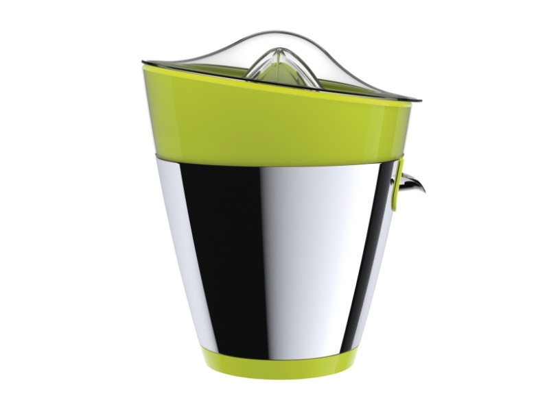 Viceversa Tix Spremiagrumi Elettrico Verde 16612, 90 W, Acciaio Inossidabile, Design Moderno