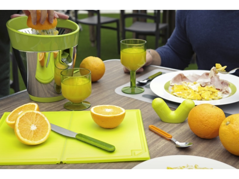 Viceversa Tix Spremiagrumi Elettrico Verde 16612, 90 W, Acciaio Inossidabile, Design Moderno