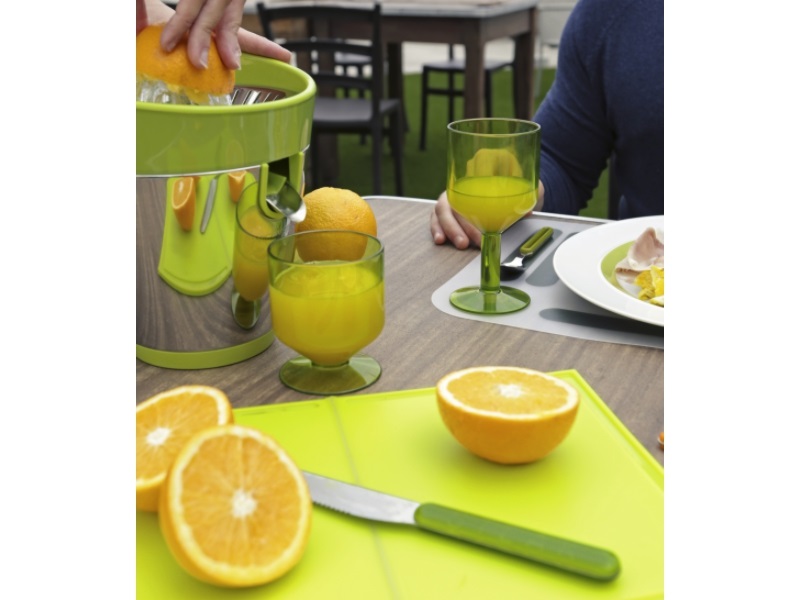 Viceversa Tix Spremiagrumi Elettrico Verde 16612, 90 W, Acciaio Inossidabile, Design Moderno