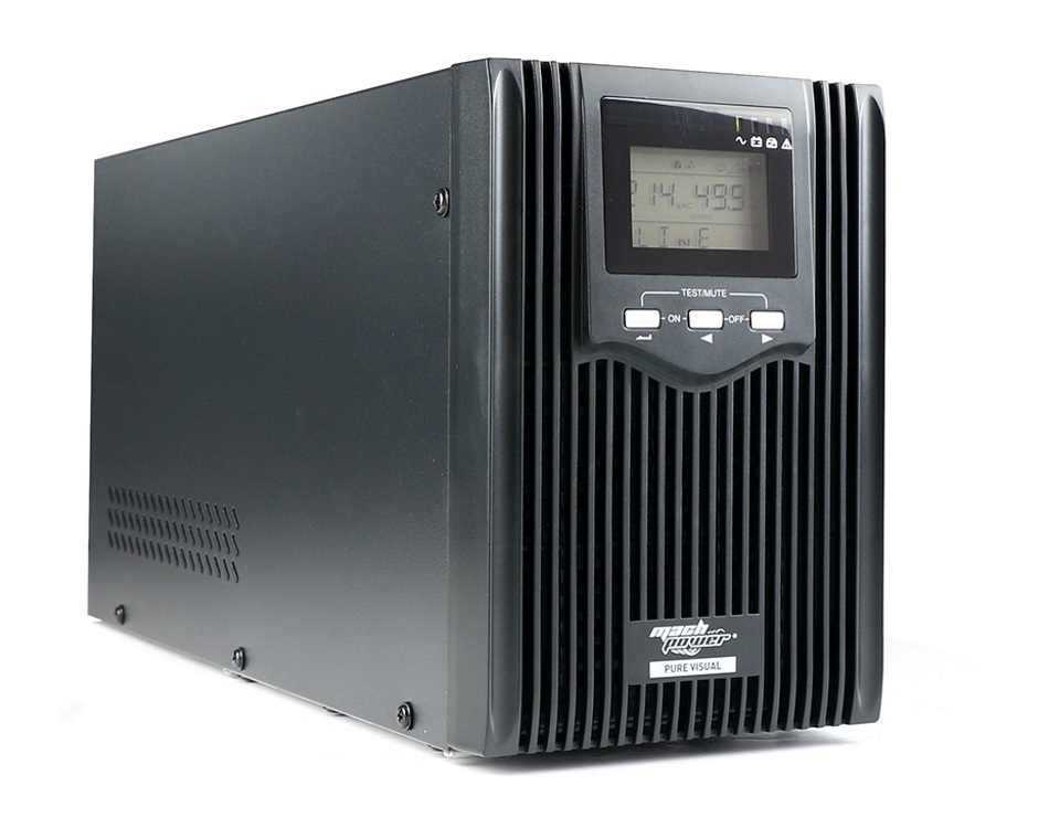 Mach Power Gruppo di Continuità UPS-LIT24DP 2400VA/1800W Onda Sinusoidale Pura con Display LCD, Stabilizzatore AVR, 3 Uscite IEC, 1 Porta USB e RJ45