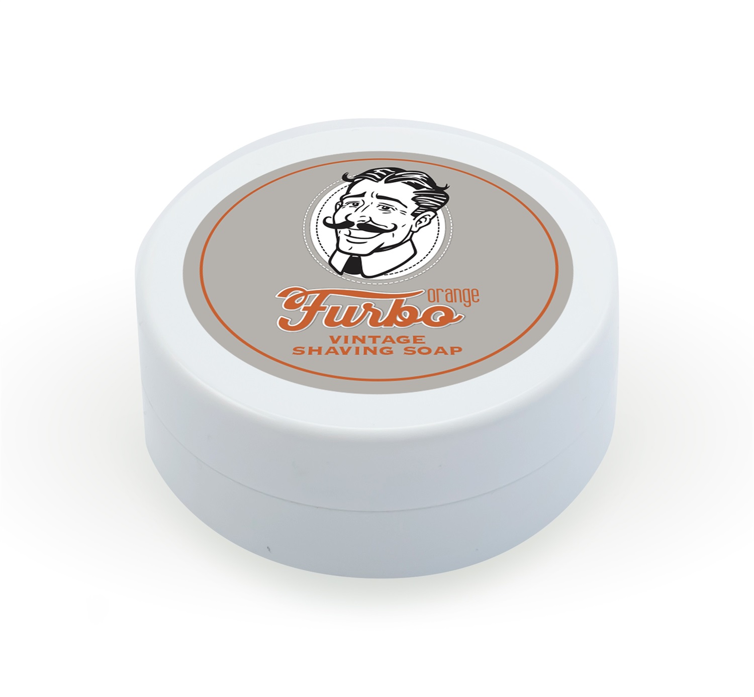Furbo Vintage Orange Shaving Soap 100 ml - Sapone da Barba con Fragranza Agrumata, Ideale per Barbe Dure e Pelli Sensibili