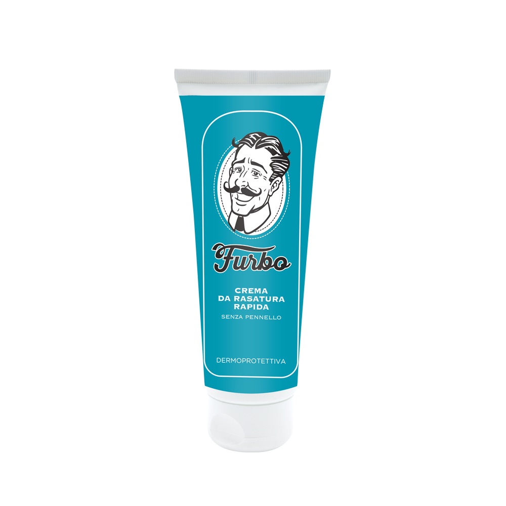 Furbo Crema da Rasatura Rapida Senza Pennello 100 ml - Azione Emolliente per Pelli Delicate e Sensibili