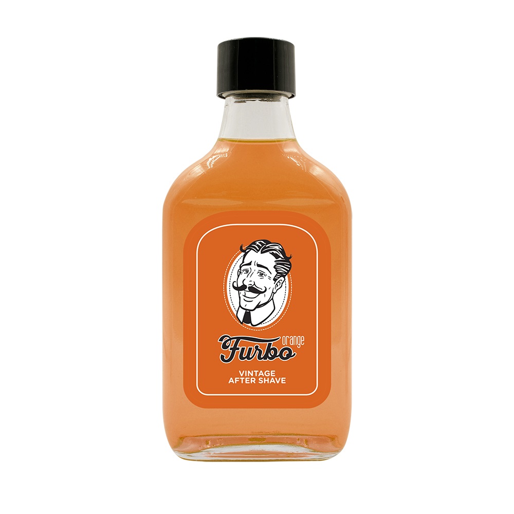 Furbo Vintage Orange After Shave Lozione Dopobarba 200 ml - Lenitiva e Tonificante con Note Ambrate e Talcate