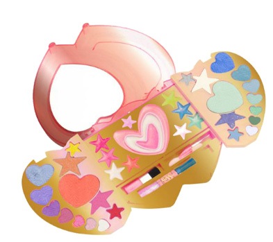 Nice Group PINKIT Double Heart Make Up - Cofanetto di Trucchi a Forma di Cuore con Ombretti, Lucidalabbra, Blush e Applicatori per Bambine