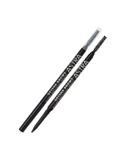Astra Geisha Brows Micro Precision Pencil 05 Brunette - Matita Sopracciglia Automatica con Effetto Microblading e Scovolo in Fibre