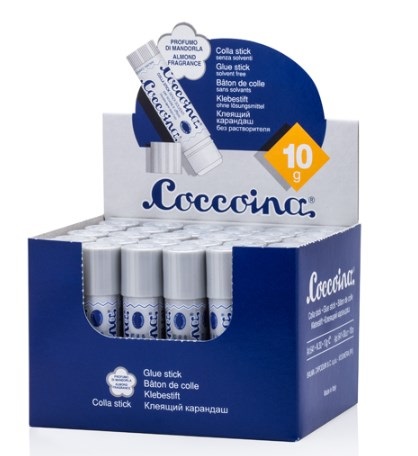 Coccoina Colla Stick in Tubetto 10 g - Senza Solventi, Lavabile con Acqua, Ideale per Carta, Cartoni, Foto e Tessuti