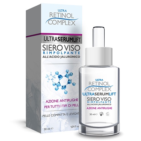 Retinol Complex Siero Viso Rimpolpante all'Acido Jaluronico 30 ml - Idratazione Profonda e Pelle Levigata