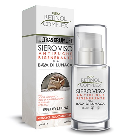 Retinol Complex Siero Viso Antirughe Rigenerante alla Bava di Lumaca 30ml - Idratante e Levigante
