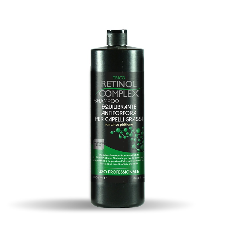 Retinol Complex Shampoo Equilibrante Antiforfora 800 ml - Trattamento Dermopurificante con Piroctone Olamine