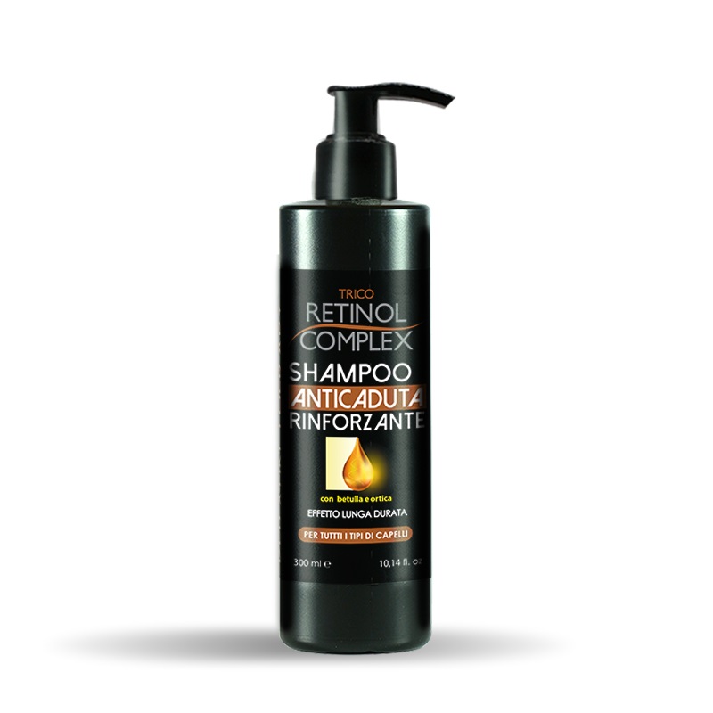 Retinol Complex Shampoo Anticaduta Rinforzante 300 ml - Shampoo per capelli diradati e stressati