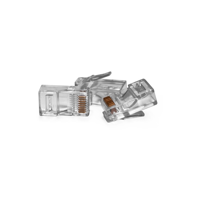 VULTECH Connettori RJ45 SN21401 Cat5e/Cat6 - 50 Pz, Plastica Dura con Terminali in Oro