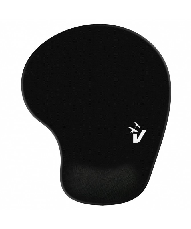 VulTech Tappetino Mouse Pad MP-02N Nero - Ergonomico con Poggiapolso in Gel, Base Antiscivolo e Impermeabile