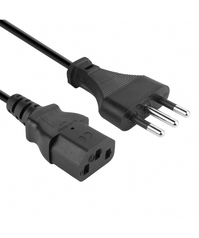 VulTech ALIM15-ITA Cavo di Alimentazione PC Standard 1.5 m con Presa Italiana 16A e Connettore IEC C13
