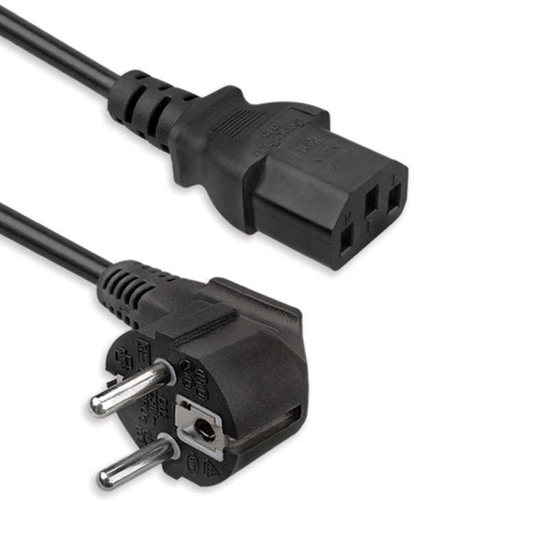 Vultech Cavo di Alimentazione 1.5 m Schuko a IEC C13 per PC, Monitor e TV LED