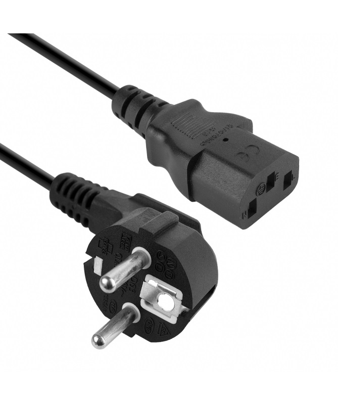 Vultech Cavo di Alimentazione 1.5 m Schuko a IEC C13 per PC, Monitor e TV LED